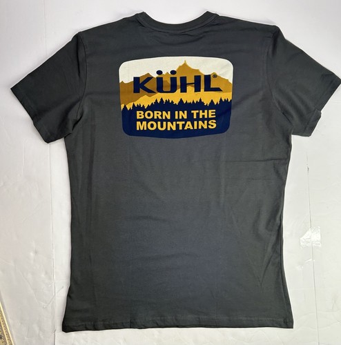 Kuhl Hemd Herren Large Schwarz Bio Baumwolle Wandern Trek Neu