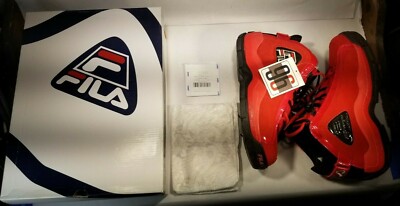RARE Fila 96 Size 12 Red Suede Grant Hill DS 2004 RETRO OG ALL | eBay