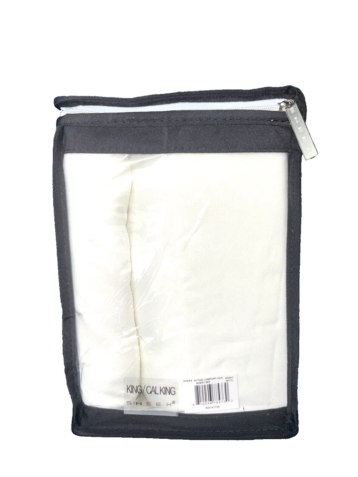 Juego de sábanas Sheex Active Comfort Performance Cooling 4 piezas blancas King/Cal King Foto 3 de 4