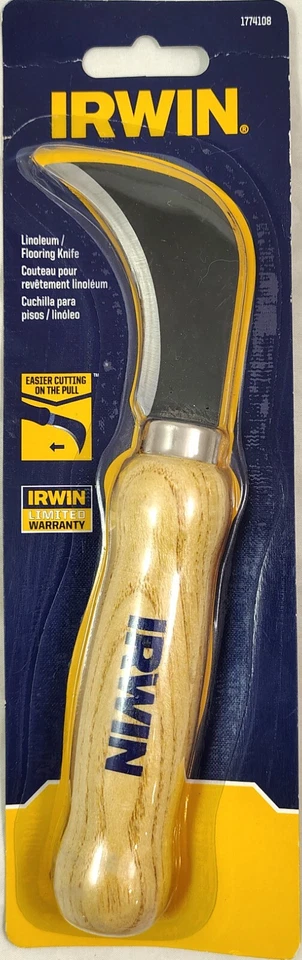 Irwin 7.5 In. Fixed Curved Blade Linoleum Carpet Pull Knife 1774108 - Image 2 of 4