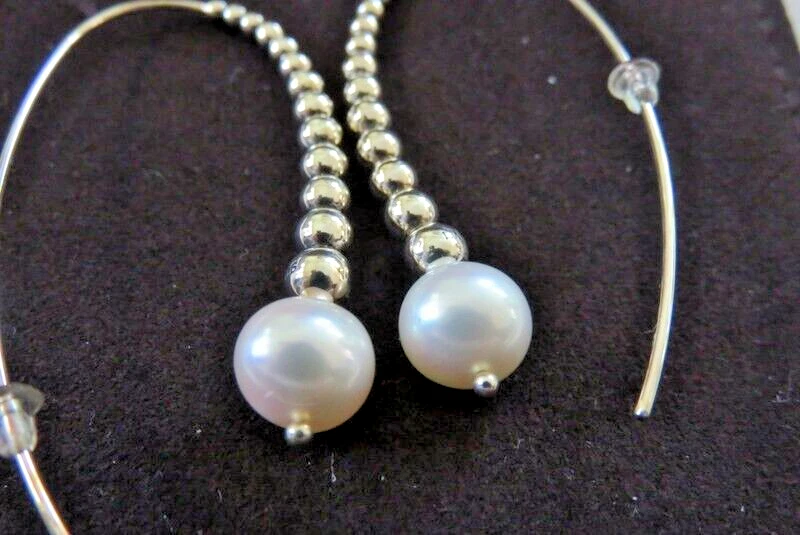 Nuevos Pendientes LAGOS Plata y 18K Firma Caviar Círculo Graduado Bola Ray Foto 2 de 4