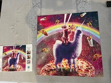 Buffalo Games Laser Llama Kitty Large Format 300 Pcs Puzzle Complete EUC