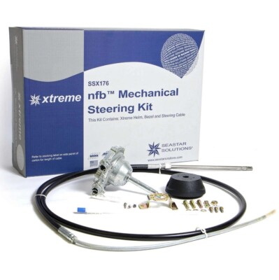 13ft SeaStar Xtreme NFB No Feedback Mechanical Rotary Steering Kit Single Cable