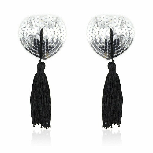 Sequin Star Tassel Breast Nipple Covers Pasties Party Christmas Self Adhesive - Picture 9 of 112