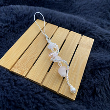 Rose Quartz Swirly Phone Charm