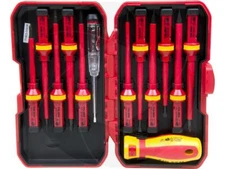 13Pc Interchangeable VDE 1000V Insulated Grip Slotted Torx Phillips Screwdrivers