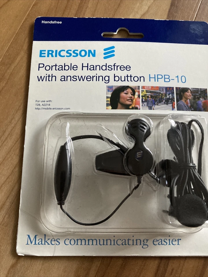 Auriculares manos libres portátiles ERICSSON botón de respuesta HPM-10 descontinuados nuevos Foto 2 de 4