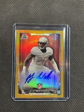 2015 Bowman Chrome PJ Williams Gold Auto /75 rc