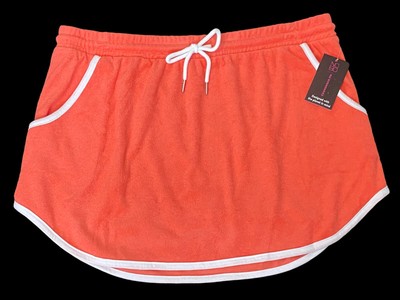 No Boundaries Juniors Mini Skirt Drawstring Pockets Orange  XXXL 21