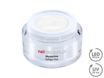 NAIL-DISCOUNT-24 Premium Masterline Haft Gel UV LED dünnviskos klar 5ml Grundier Vermittler Bond