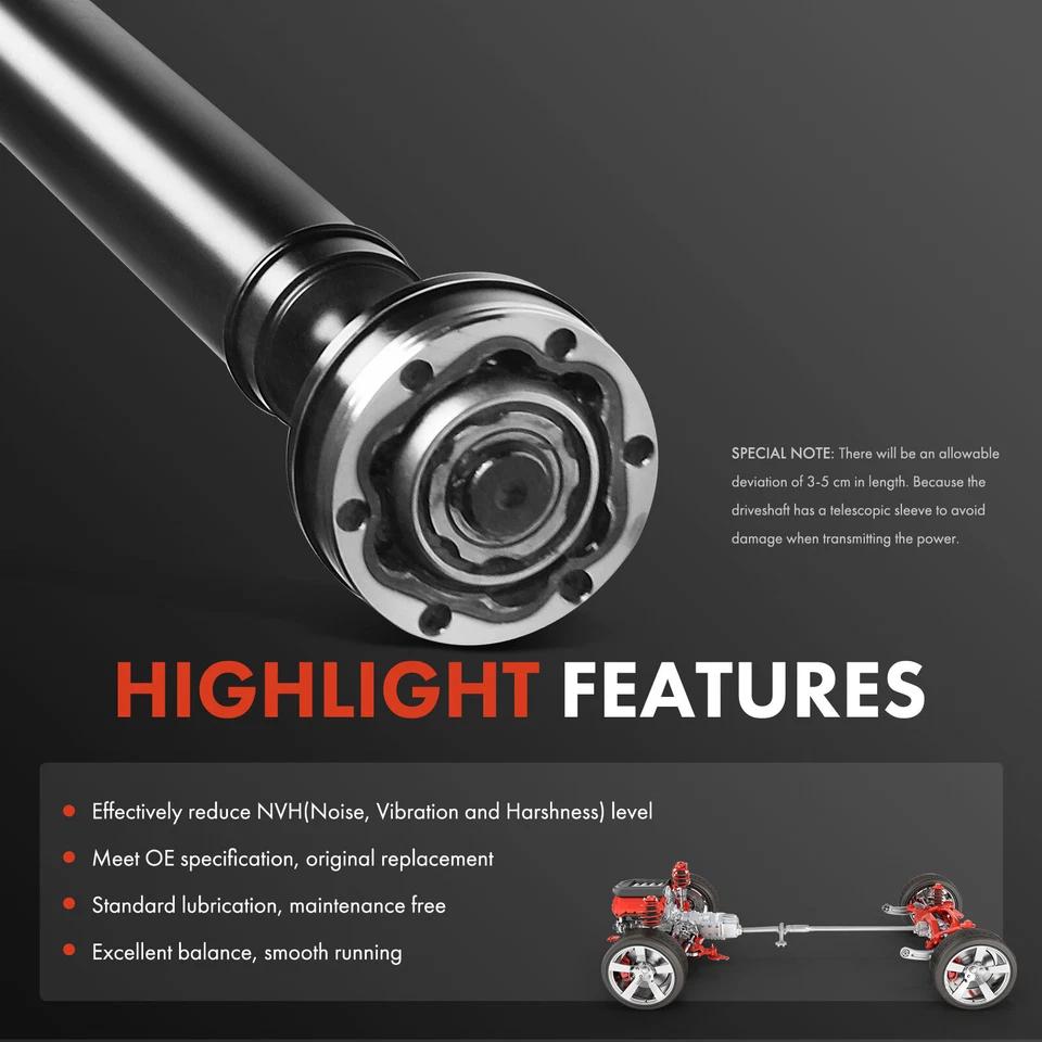 Новый задний приводной вал опорный вал в сборе для Audi A4 Quattro 2002-2008 8E0521101T - Изображение 4 из 4