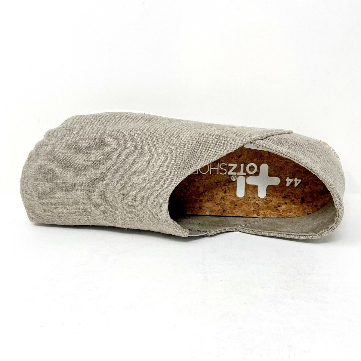 ◆OTZ SHOES◆ Jelly Cushion Double Line Slide FLOTDA2U15 OTZ CORK LITE Canvas Linen Dark Tan Slip On Shoes Size EUR