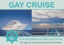 Gay Cruise Prank Postcard – Anonymous Delivery for Maximum Laughs! 🏳️‍🌈😂📬