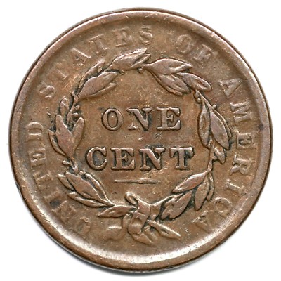 コロネットヘッドラージ セント銅貨　1838 コロネットヘッドラージ セント銅貨 1838 1838 1C MS | Coin Explorer