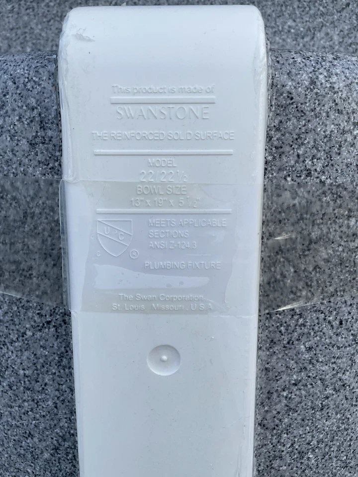 NUEVO Swanstone CV-2249 Contorno Vanity Top Gris Granito - Color sólido - 49” X 22” Foto 4 de 4