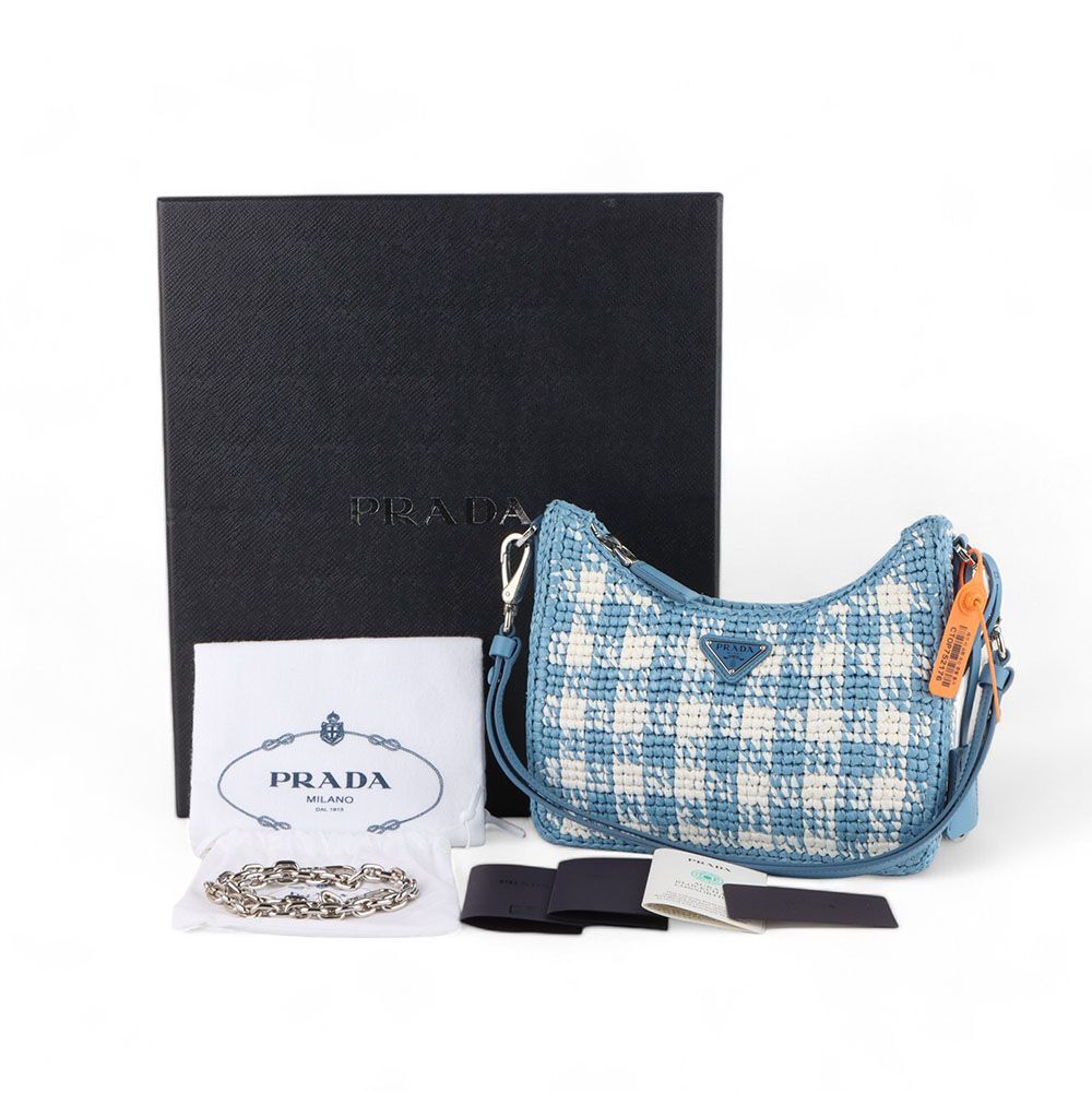Prada Re-Edition Croche Mini Hobo Shoulder Bag 33089 Prada Re-Edition Croche Mini Hobo Shoulder Bag 33089