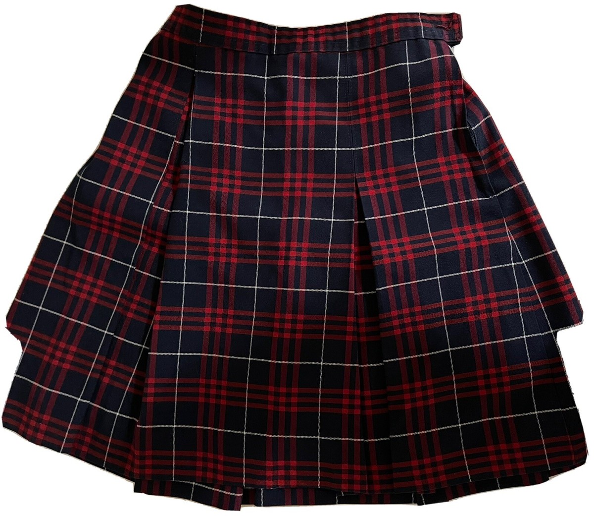 Plaid school uniform skirt