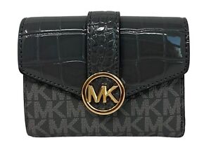 Michael Kors Carmen Medium Flap Bifold Women's Heather Grey MK Wallet $258 - Click1Get2 Hot Best Offers