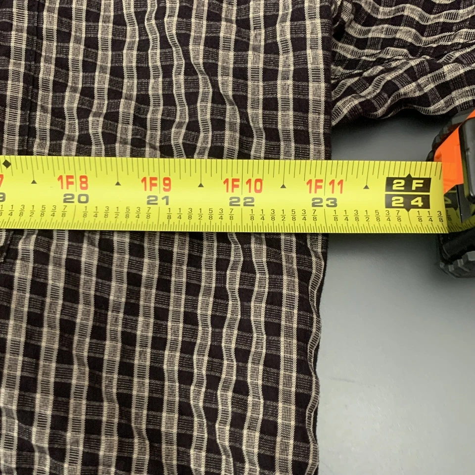 Camisa de Vestir TEXTURES NATURAL ISSUE Vintage Para Hombre TALLA XL Marrón Manga Larga Y2K Foto 4 de 4