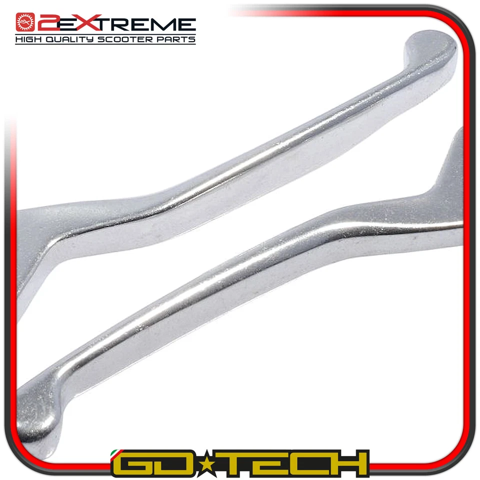 COPPIA LEVE FRENO PIAGGIO VESPA GTS LX MEDLEY NRG MC3 POWER RUNNER ARGENTO DISCO - Immagine 3 di 4