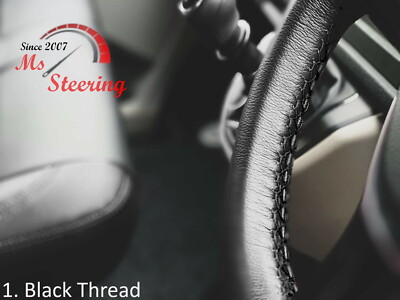 LEATHER STEERING WHEEL COVERS FOR GREAT WALL HOVER M4 BLACK SEAM