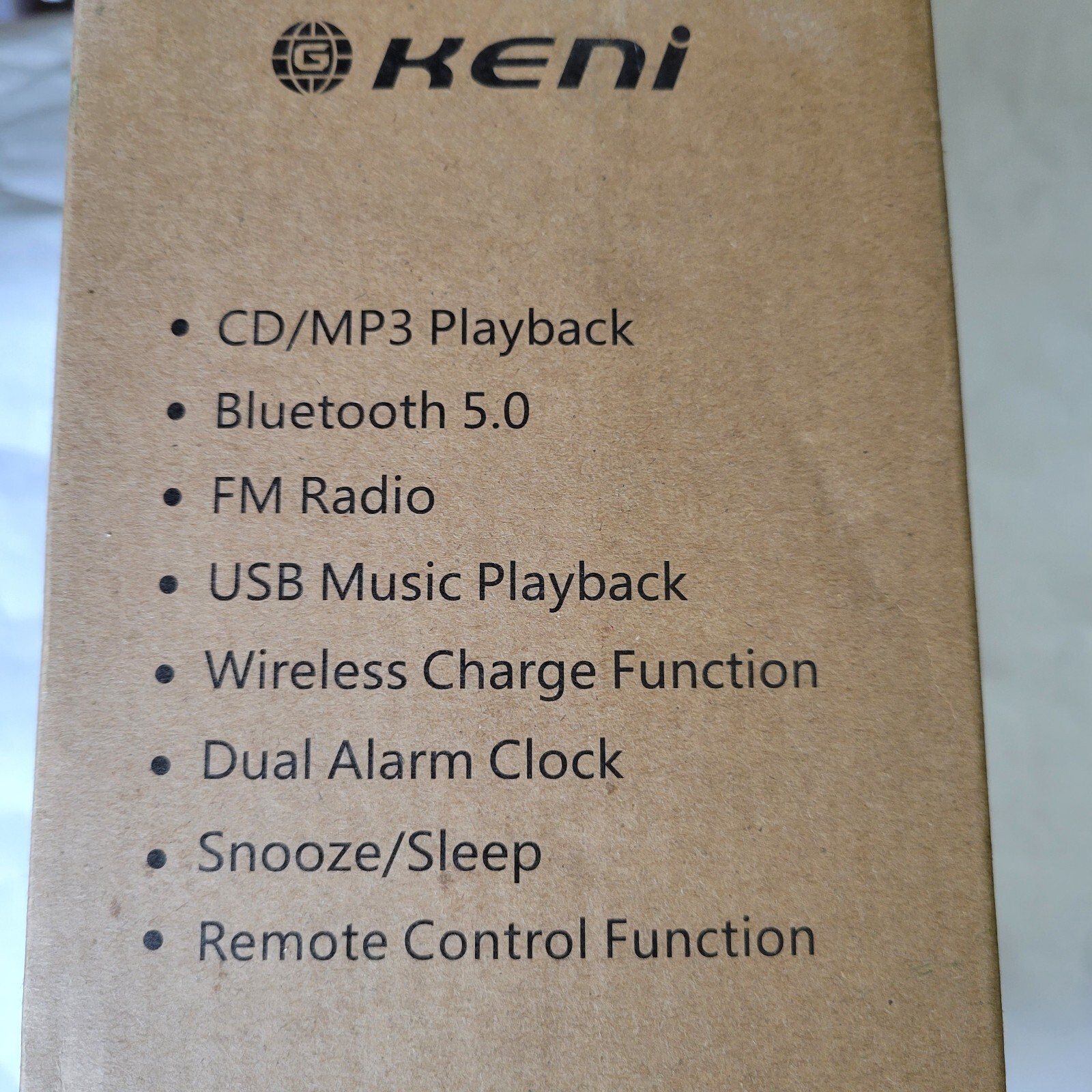 G Keni CD Player Dual Alarm Clock Radio, Bluetooth Boombox with Remote