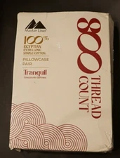 Mayfair Linen 100% 800 Thread Count Egyptian Cotton Queen Pillowcases,  Ivory