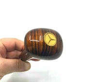 Zebrano Gold Emblem Shifter Knob for Mercedes SL / SLC R107 450SL 1971-1989