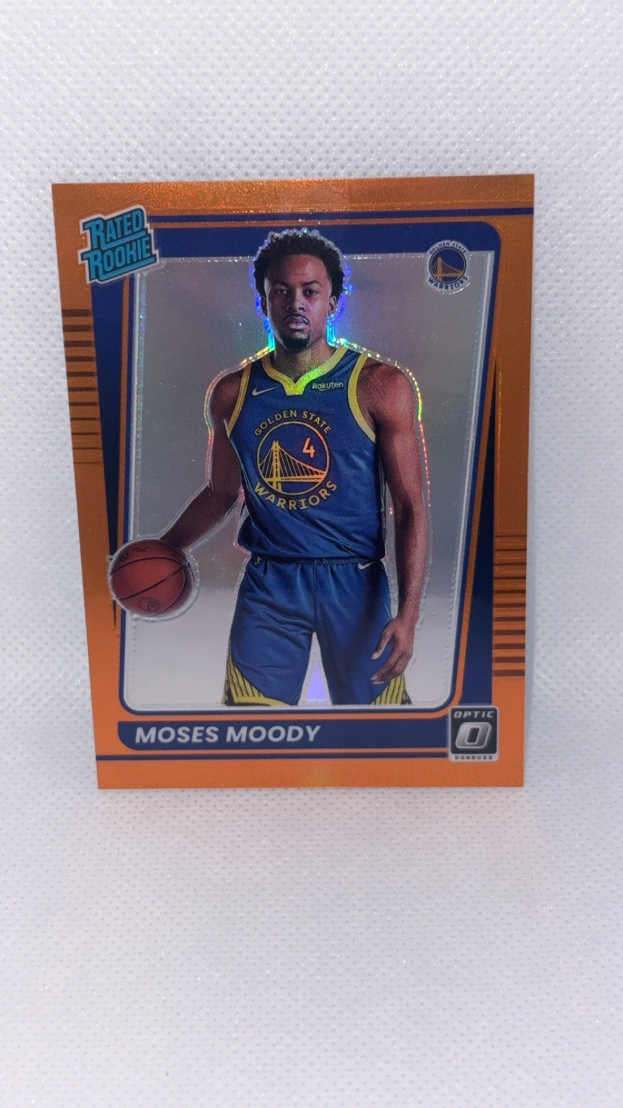 2021-22 Panini Donruss Optic Moses Moody #184 Orange Prizm /199 Warriors