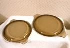 2--Vintage Pyrex Clear Amber Lids 10-470 C  & 474-C24 for Casserole Tab Handles