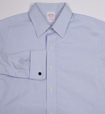 Brooks Brothers Custom Made Light Blue FC Non-Iron Dress Shirt 39 15.5-32
