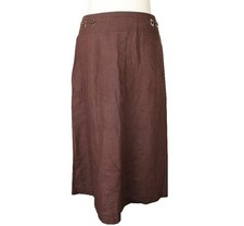 MaxMara Choco Linen Skirt 38 33113119