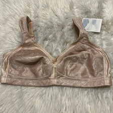 Amoena 40B Bra Beige Kacy Mastectomy Wireles Pockets NEW