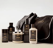 Bath & Body Works Men's Noir  Gift Set 7-Piece Cologne Mist Lotion Wash Candle