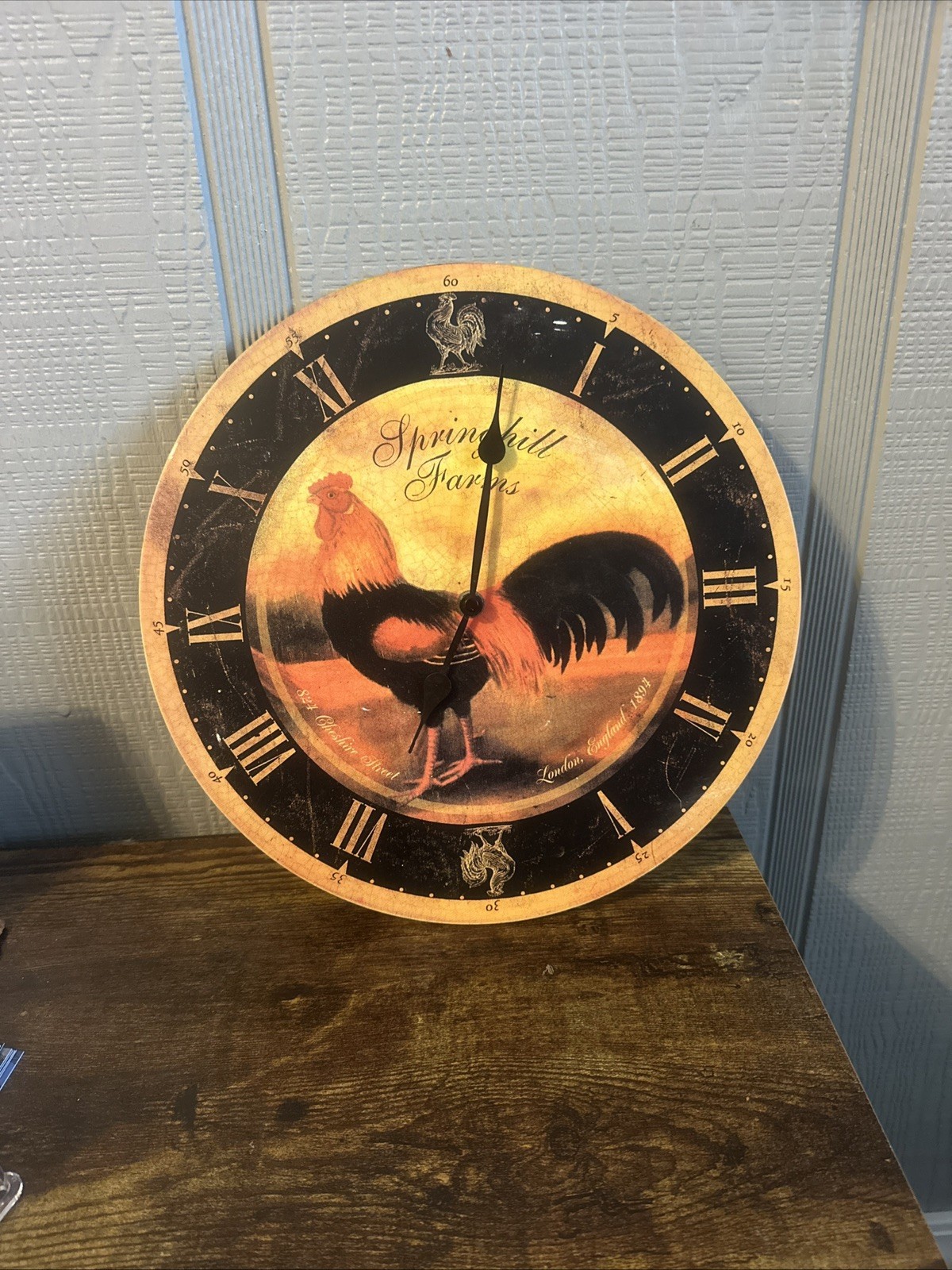 Rooster Chicken Wall Clock French Country Style