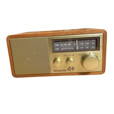 Sangean WR-11SE AM/FM Table Top Radio 40th Anniversary Walnut Wood Gold Face