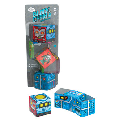 Think Fun 76434 Block Chain Linked Brainteasers Robots