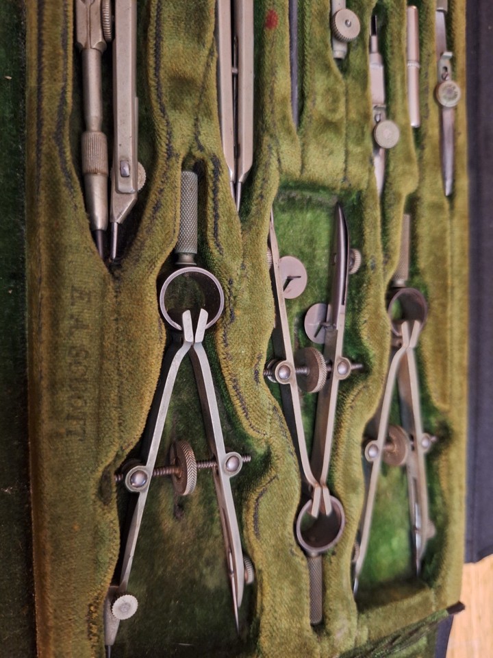 Antique Drafting Engineering Tool Sets With 2 Sets. KERN Ltd. Swiss ...