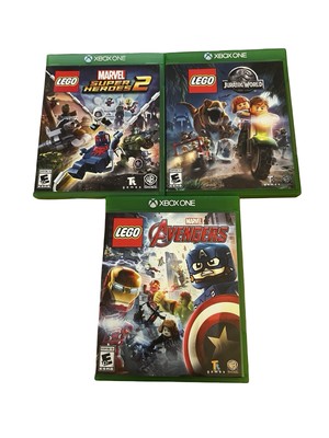 Lot of 3 LEGO Jurassic World/Lego Marvel Avengers/Super Heroes 2 Xbox One GAME