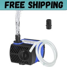 Small Fountain Pump, 80 GPH Mini Submersible Water Pump with 3.3 Ft Tubing, for