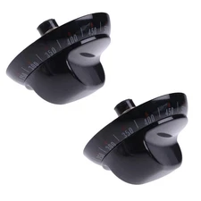 For GE For Hotpoint Range Stove Oven 2PCS Black Thermostat Control Knob u