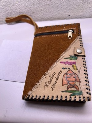 KBD Studio Women's Handcrafted Leather Wristlet Wallet Brown