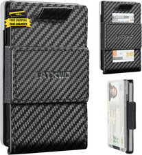 Wallet for Men Slim Pull Tab Metal RFID Blocking Credit Card Holder with ID Wind