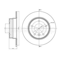Metelli 2X Bremsscheibe Hinten Ø280 Mm Voll Lackiert FüR BMW 1Er E87 116I 116D