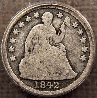 1842 O Better date Seated Half dime ANACS G6 pleasing DavidKahnRareCoins