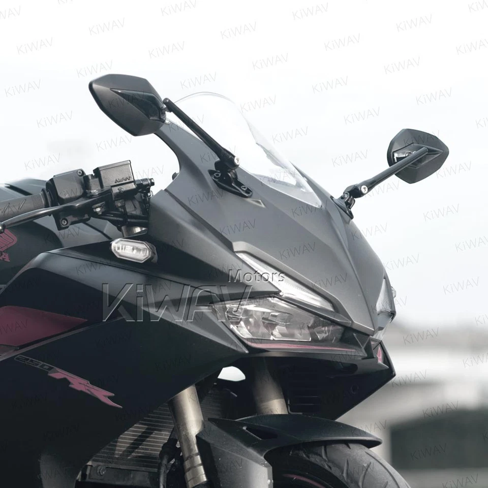 Espejos retrovisores carenado Venom negro adaptador aluminio ABS para Honda CBF CBR VFR VTR Foto 3 de 4