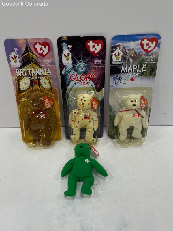 Ty Beanie Babies Britannia Maple Glory Erin Bear Lot McDonalds Plush Toy
