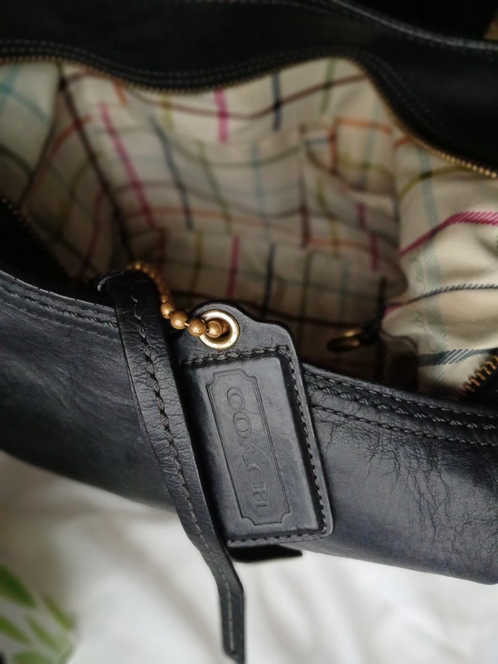 Bolso Bandolera Coach 12406 Hombro Bleeker Cuero Negro Hobo Cartera De Colección JP Foto 3 de 4