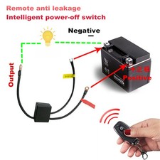 Interruptor maestro aislador desconexión batería motocicleta 12V control remoto inalámbrico