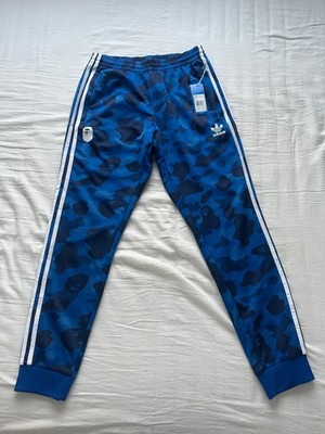 BAPE x adidas adicolor Track Pants Blue Men's Size Medium FW18